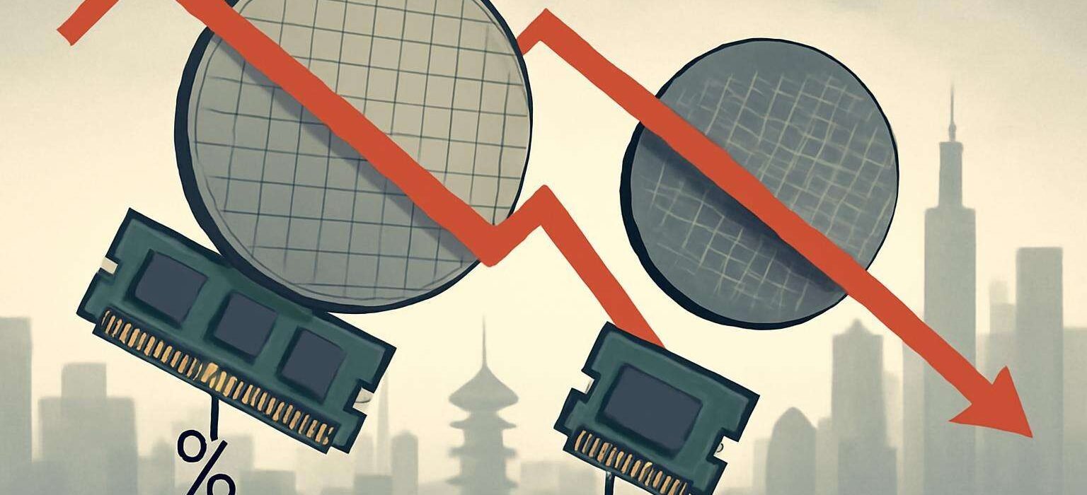 Ações de chips e memória caem pelo sexto pregão seguido e Coreia do Sul vira o epicentro