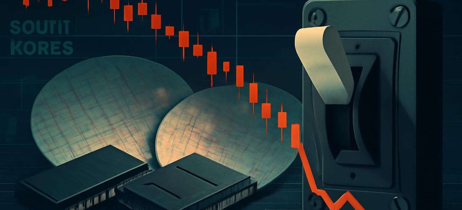 Bolsa coreana cai 7,57% com circuit breaker e arrasta fabricantes de memória